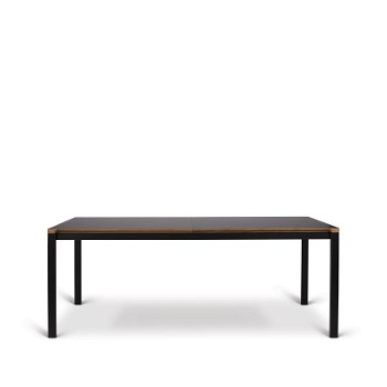 Bent Hansen Meet table spisebord med sort laminat, med 2 tillægsplader