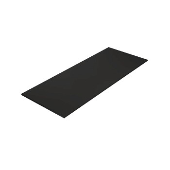 Contract bordplade i sort linoleum, rektangulær, 80x120 cm