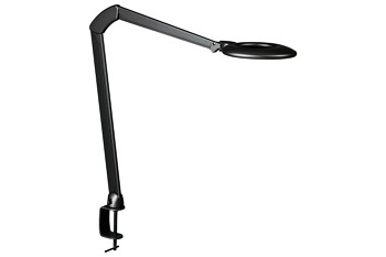 Luxo Ovelo bordlampe, sort med bordklemme