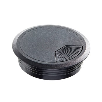 PJ kabelgennemføring i sort ABS-plast, Ø 80 mm