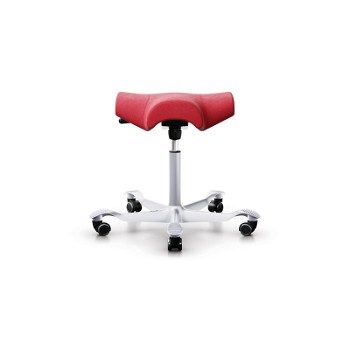 HÅG Capisco 8105 sadelstol, Comfort Rød/Sølv, Alm gas