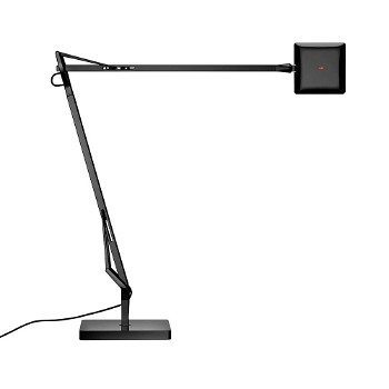 Flos Kelvin Edge bordlampe, sort med bordfod