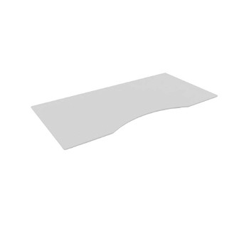 Contract bordplade i grå linoleum m/ mavebue 180 x 90 cm