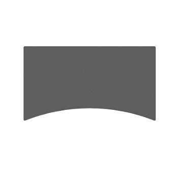 Contract bordplade i antracit, mavebue med faset kant, 90x120 cm