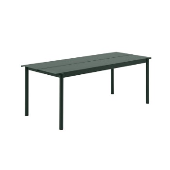 Muuto Linear steel bord, grøn, 200x75 cm.