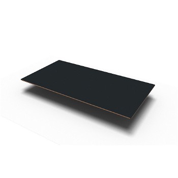 Contract bordplade i antracit rektangulær med faset kant, 80x160 cm