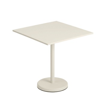 Muuto Linear cafebord, off-white, 70x70 cm.