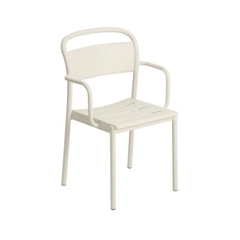Muuto Linear stol med armlæn, off-white