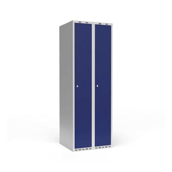 SONO 2-rums garderobeskab med cylinderlås, blå