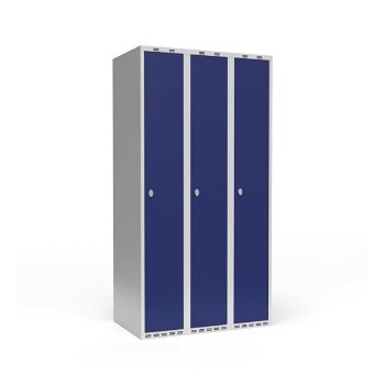 SONO 3- rums garderobeskab med hængelåsbeslag, blå