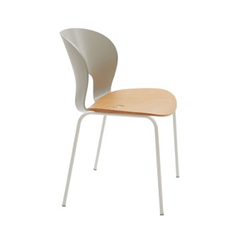 Magnus Olesen Ø Chair spisebordsstol, hvid/eg/grå
