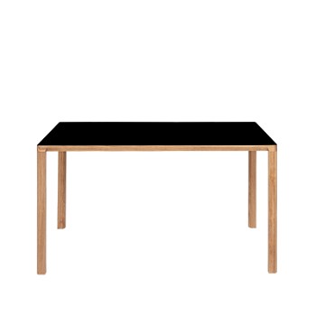 Magnus Olesen Slender skrivebord, eg finér med sort linoleum 90x140