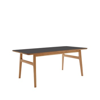 Magnus Olesen Freya Coffee Table eg med sort linoleum, 120x60