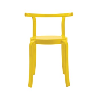 Magnus Olesen 8002 spisebordsstol retro gul