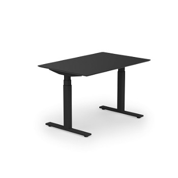 Berlin hæve sænkebord, sortgrå stel, antracit bordplade i størrelsen 80x120 cm