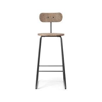 Mater Earth barstol med ryglæn 74 cm, coffee light