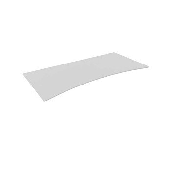 Contract bordplade i grå linoleum m/blød mavebue 160 x 80 cm