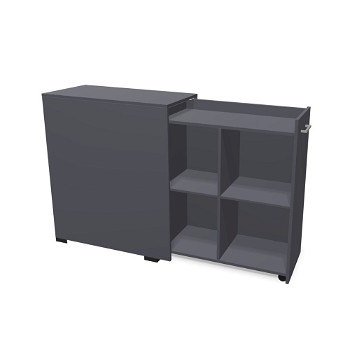 Cube Udtræksskab 5202 Lav - Koksgrå Laminat 1290