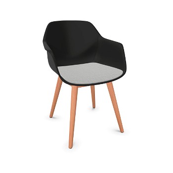 Four Design FourMe 44 stol med træben og sædepolstring