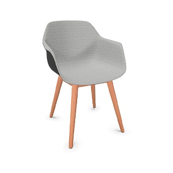 Four Design FourMe 44 stol med træben og inderside polstring