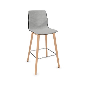 Four Design FourSure 105 barstol med firkantet træben og inderside polstring