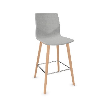 Four Design FourSure 105 barstol med firkantet træben og fuld polstring
