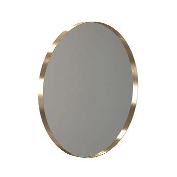 Frost spejl 4130 - rund ø60cm, Børstet guld