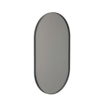 Frost spejl 4145 - oval 100cm, Mat Sort