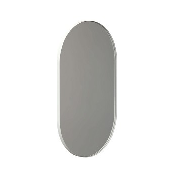 Frost spejl 4145 - oval 100cm, Mat Hvid