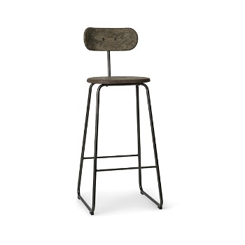 Mater Earth barstol med ryglæn 69 cm, coffee dark